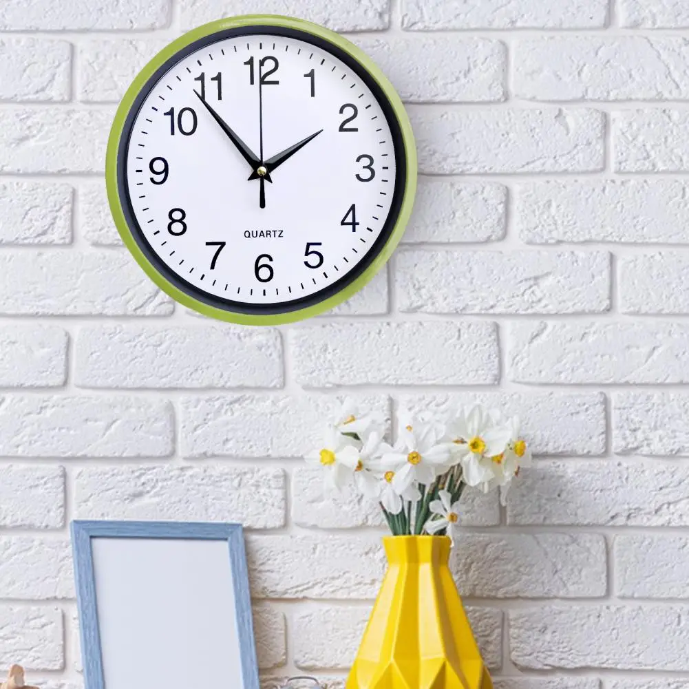Round Clock Silent Wall Clock Large Number Round Wall for Home Office Decoration Silent Non-ticking 8 Inch Hanging wall clock