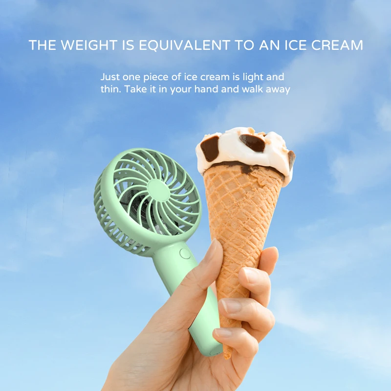 Three-gear Adjustable Mini Portable USB Handheld Small Pocket Fans Desktop Noise Reduction Fan for Office Bedroom Outdoor Travel