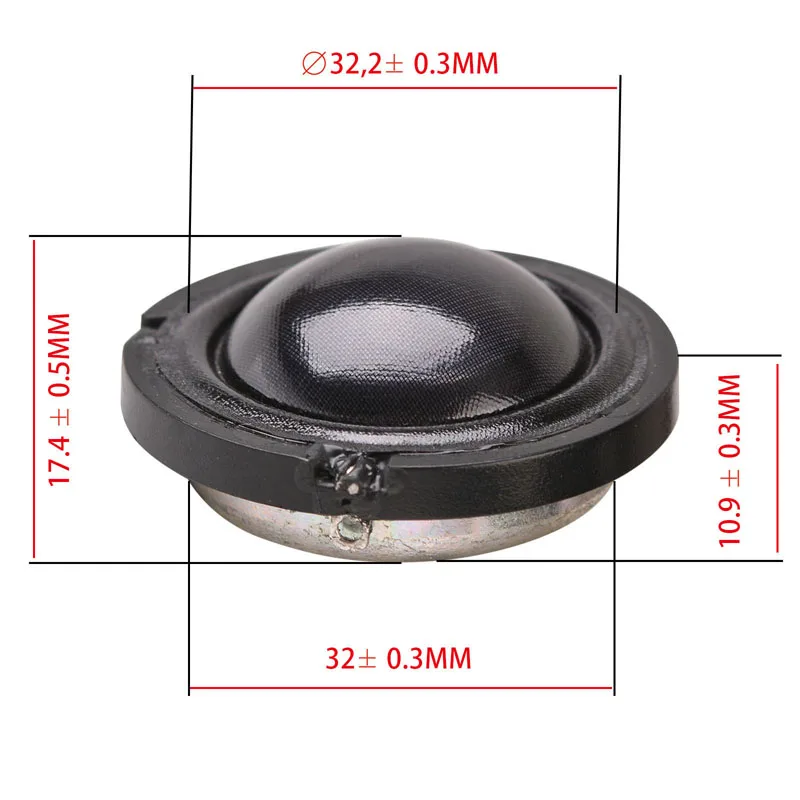 40MM 6 Ohm 15W Tweeter 25 Core Dome Silk Film Bluetooth High Pitched Treble Speaker Unit for Home Theater 2pcs