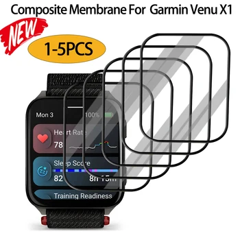 Pellicola antigraffio per Garmin Venu X1 Protezione schermo con bordo curvo 3D Pellicole protettive trasparenti a copertura totale per Garmin VenuX1
