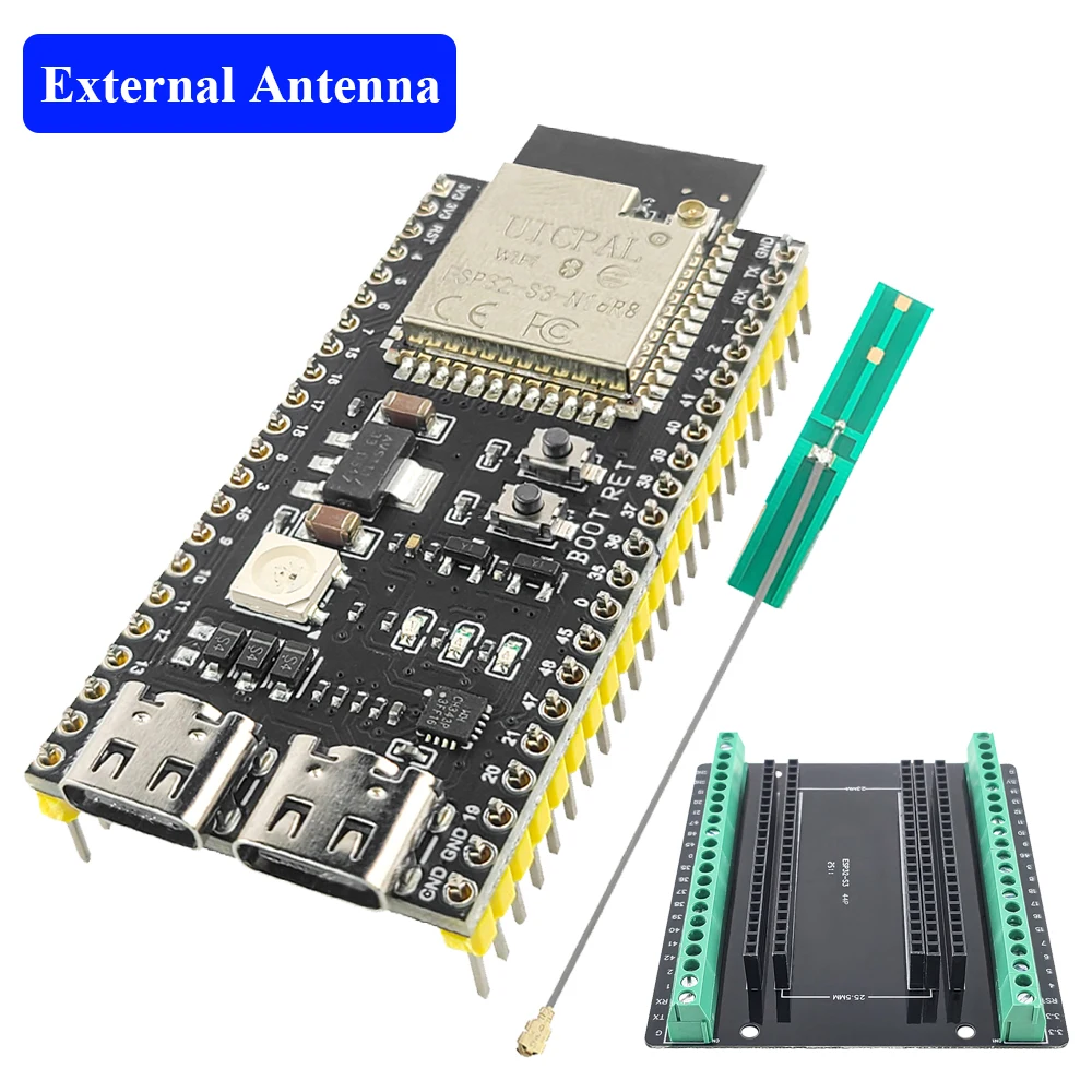 ตัวเลือกสินค้า บอร์ดพัฒนา ESP32-S3 โมดูลอัจฉริยะ 2.4G Wifi Bluetooth 44Pin Type-C
