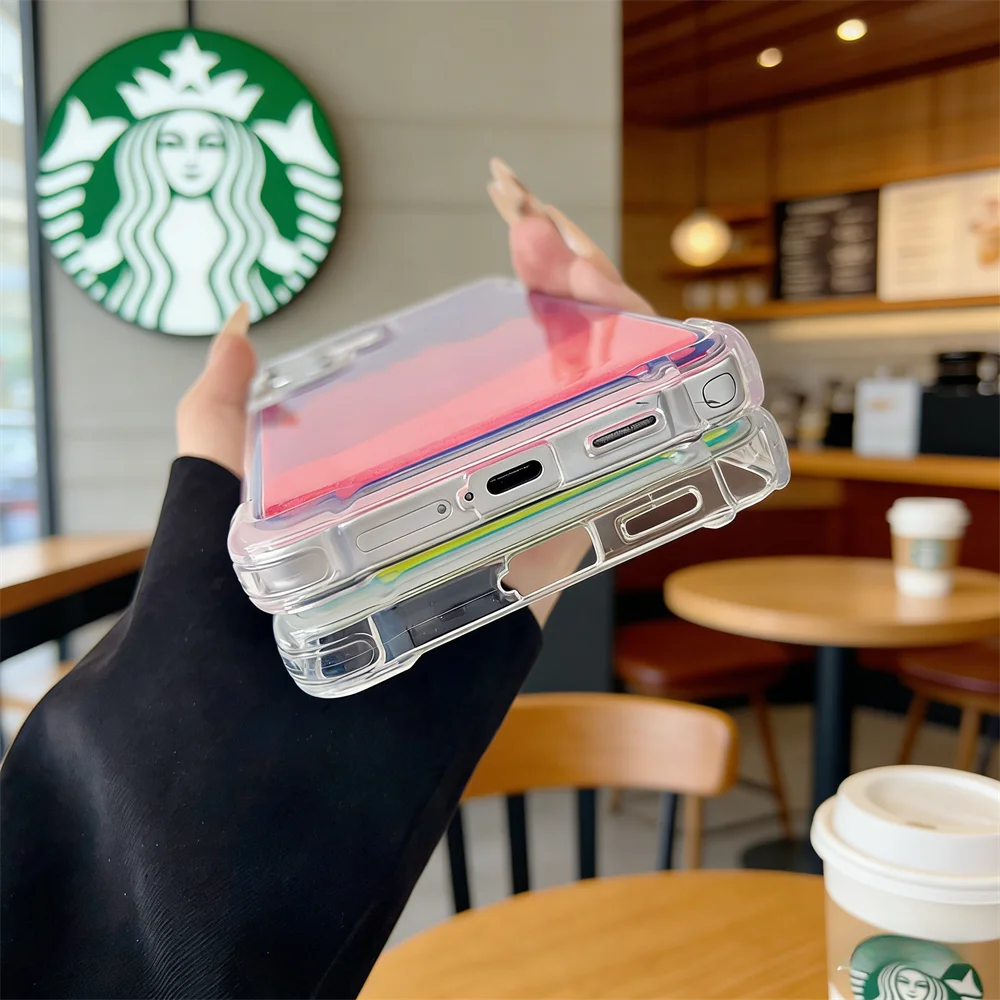 Creative Quicksand Luminous Phone Case with Airbag Protective Cover