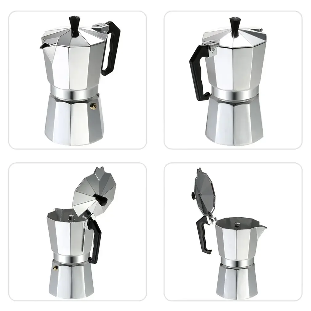 Description Picture 5 of item50ml 1 Cup Aluminum Coffee Pot 50Ml 1Cup Coffee Maker Espresso Percolator Stovetop Mocha Pot Electric Fashion Stove