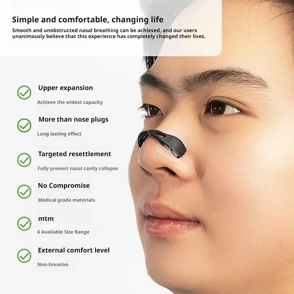 Magnetic Nasal Breathing Dilators Kits Sport Nasal Dilator Boost Oxygen Intake,Breathing Refill Nose Clip Anti Snoring Care 5