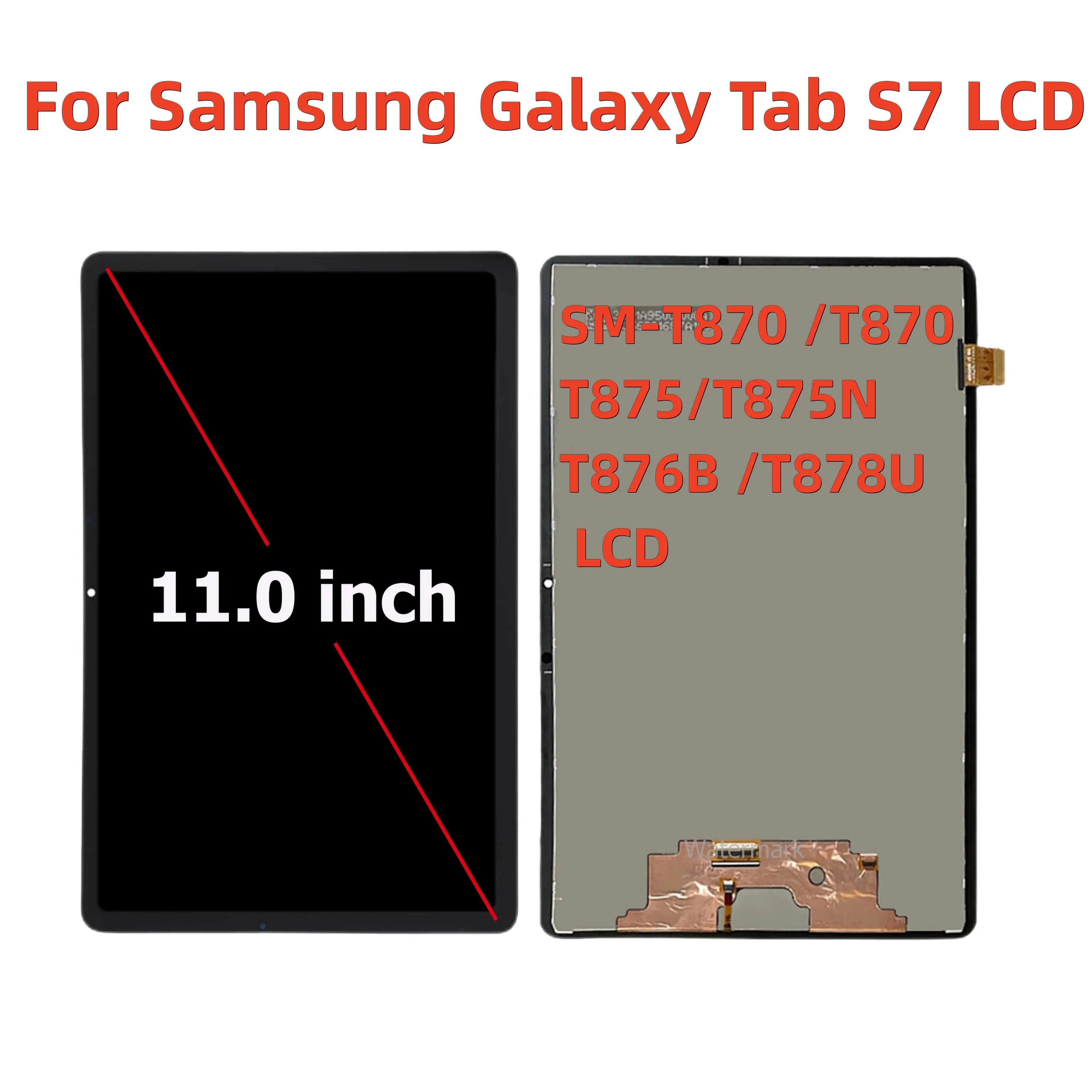

11,0 "Новый ЖК-дисплей для Samsung Galaxy Tab S7 SM-T870 T870 T875 T875N T876B T878U, ЖК-дисплей с сенсорным экраном и дигитайзером в сборе