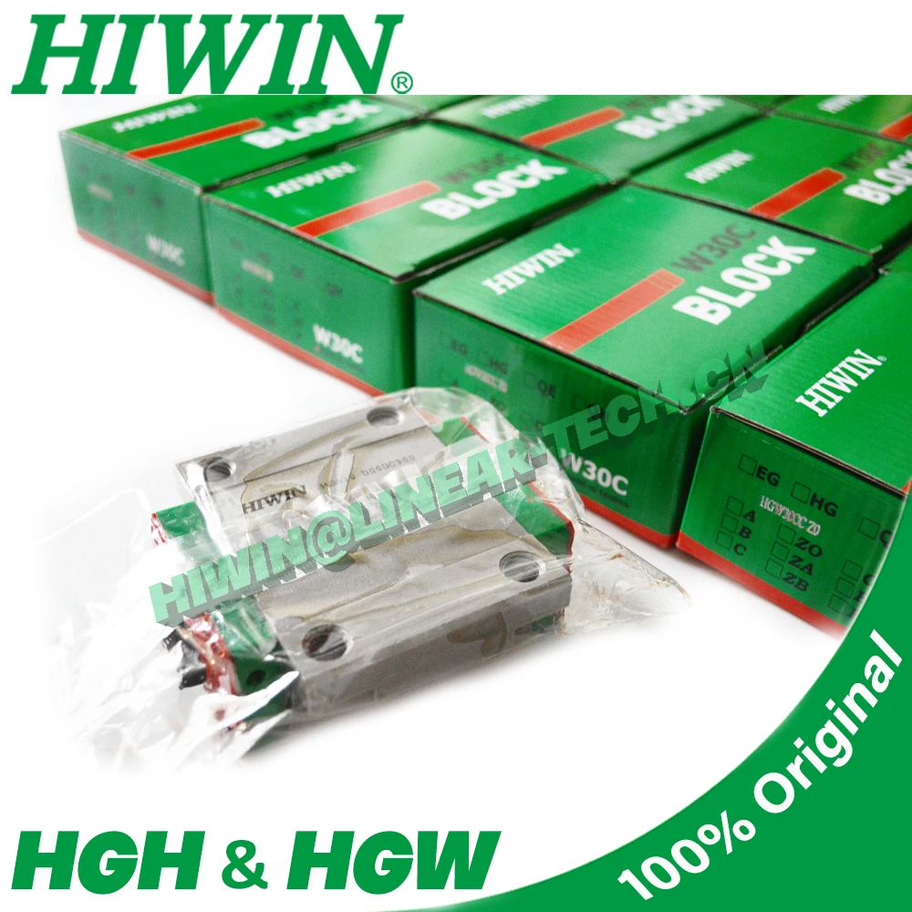 Genuine HIWIN HGH15CA HGH20CA HGH25CA HGH30CA Linear Guide Slide Block HGW15CC HGW20CC HGW25CC HGW30CC for Linear Guide Rail CNC