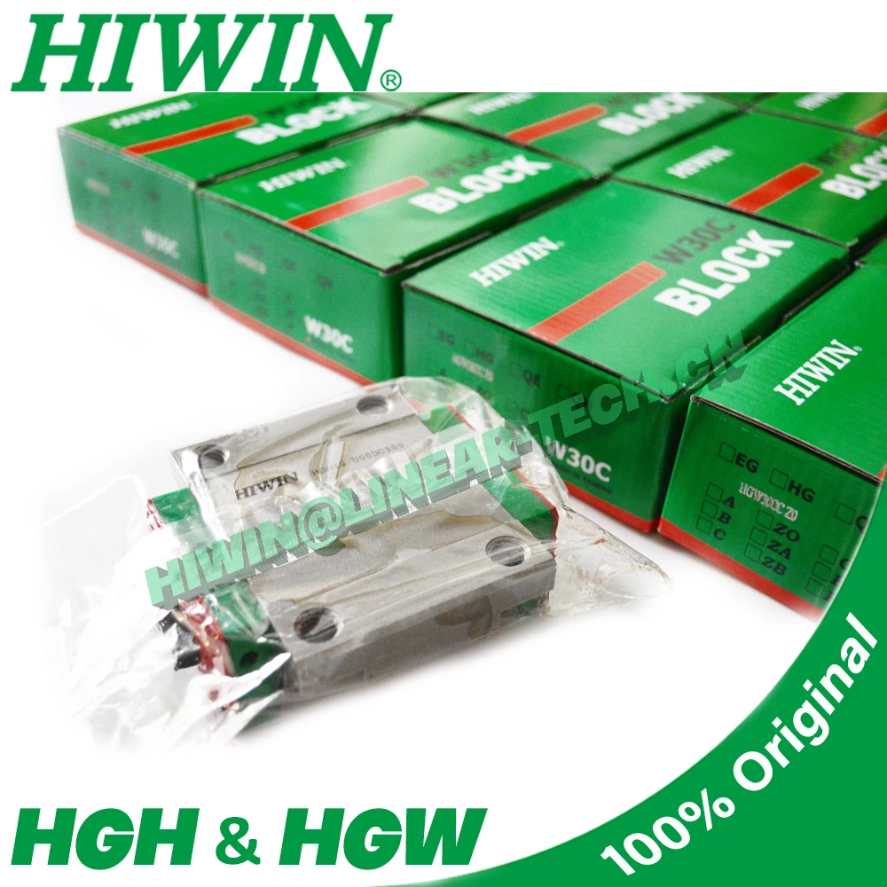ของแท้ HIWIN HGH15CA HGH20CA HGH25CA HGH30CA คู่มือเชิงเส้นสไลด์ HGW15CC HGW20CC HGW25CC HGW30CC สําหรับ Linear Guide Rail CNC 1