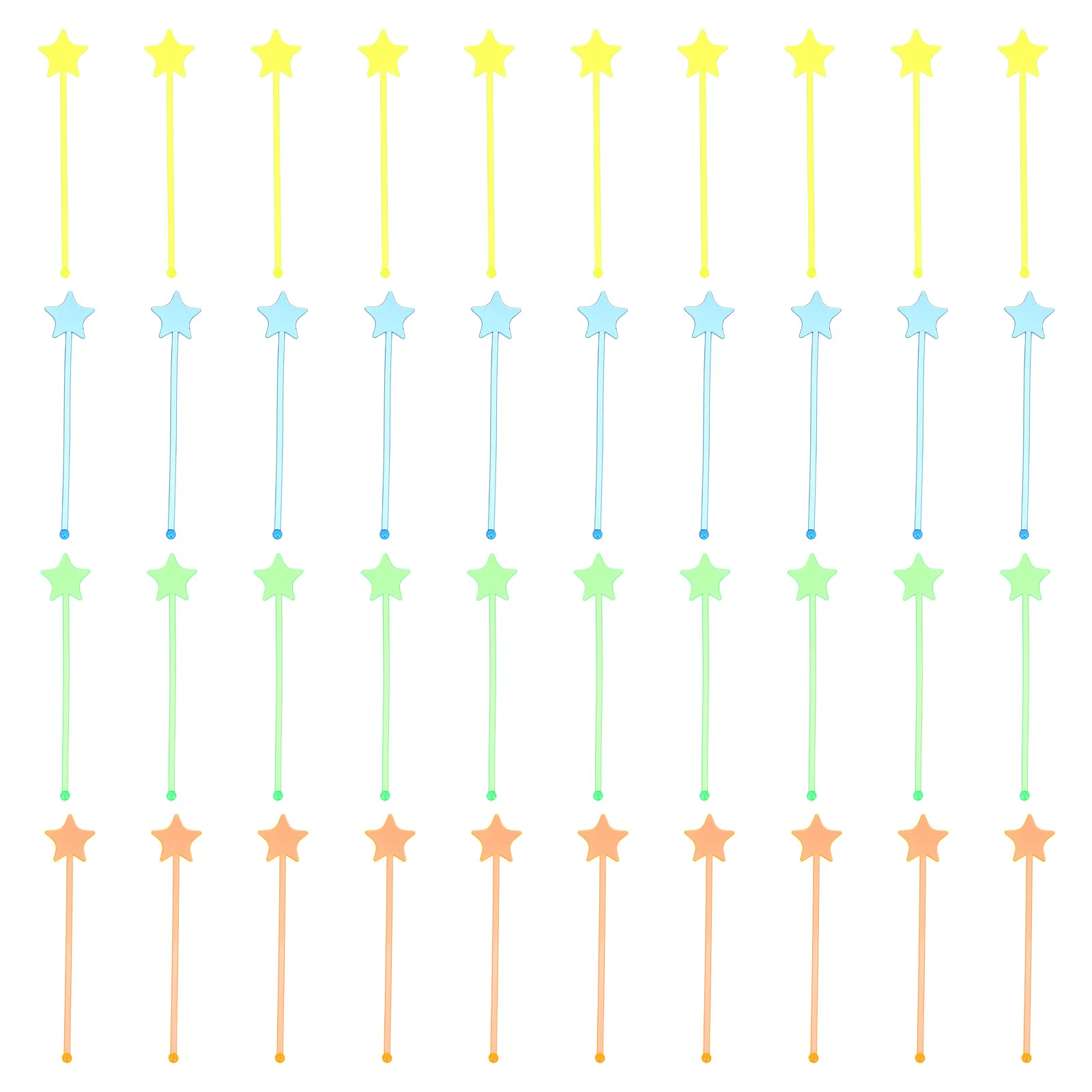 

50 Pcs Cocktail Sticks Milk Color Stirring Stick Beverages Cocktail Shaker Sticks Plastic Mixing Rods