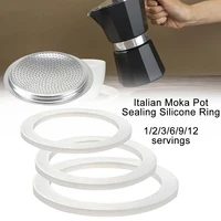 Coffee Rubber Rings Italian Moka Pot Flexible Washer Gasket Ring Coffeeware Replace For Cups Moka Pot Espresso Coffee Makers 1