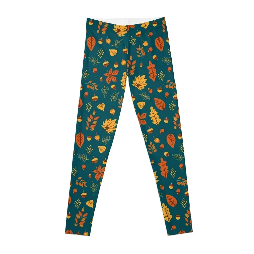

Autumn Pattern, Orange Autumn Pattern, Autumn Pattern, Autumn, Orange, Floral, Pattern Leggings active wear Womens Leggings