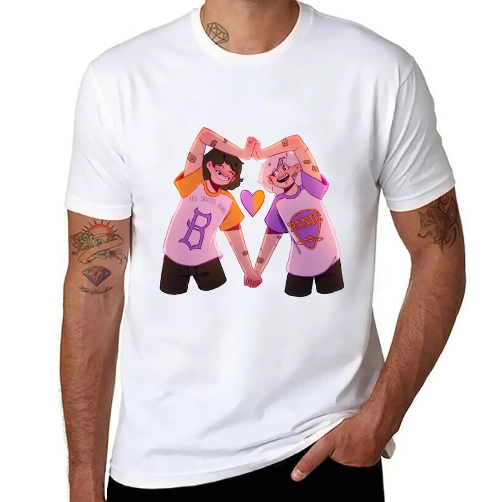 

Antoine and Daniel Croute T-Shirt tees summer top men workout shirt