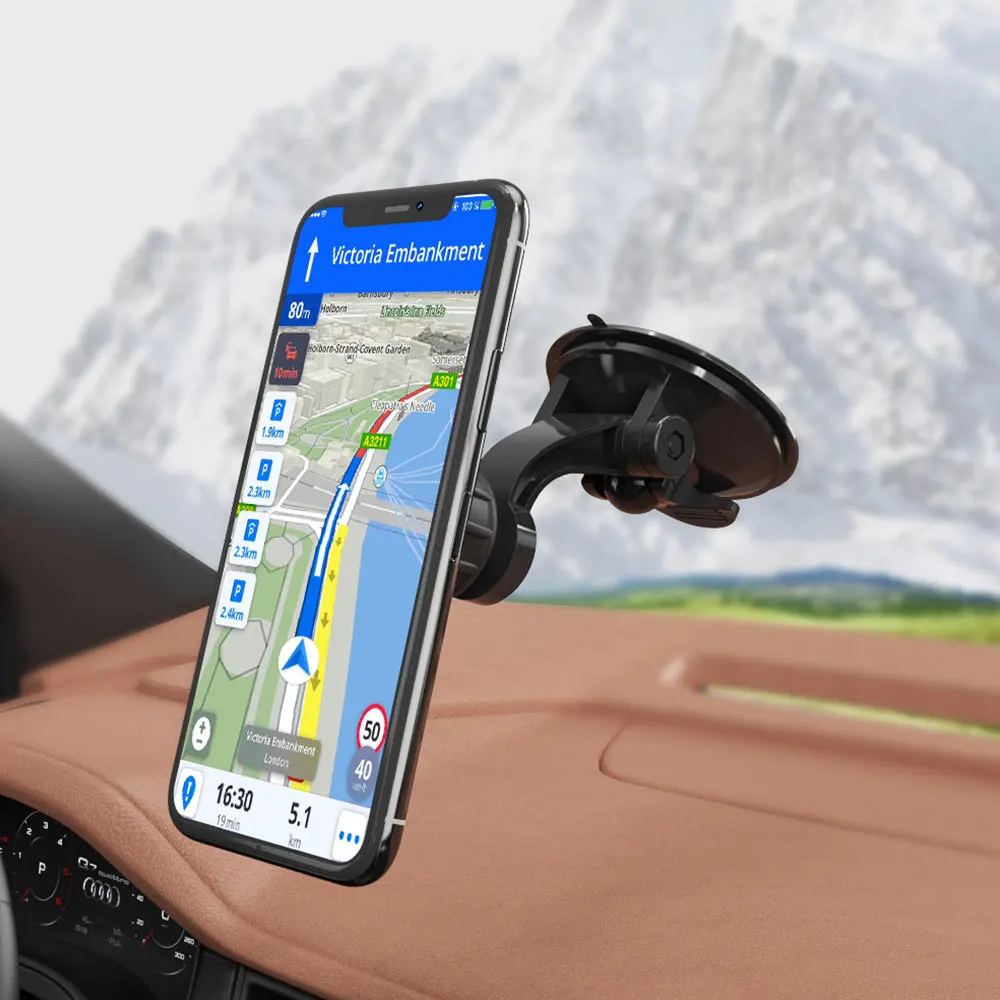 Suction Car Phone Holder Center Console Phone