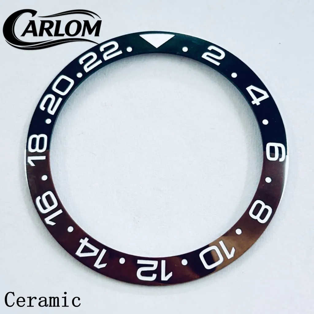 Black Blue Green Gray Ceramic Aluminium Sloping Bezel Insert