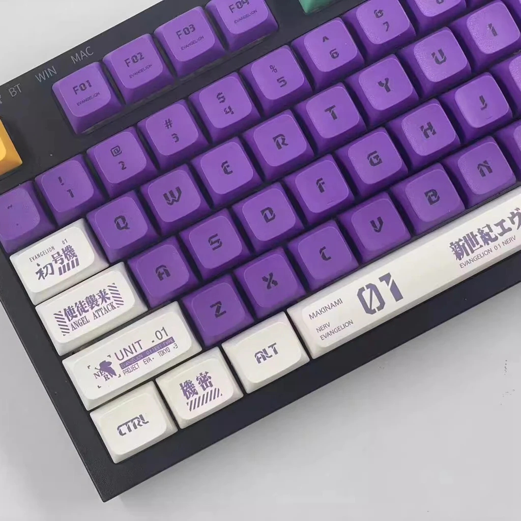 134 Keys EVA Initial machine one XDA Profile Keycaps Japanese Anime Key Cap For Mechanical Keyboard Cherry MX Switch Keycap Caps