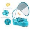 Kids Non-inflatable Swim Ring With Canopy Toddler Swimming Trainer Accessories Safety Pool Float Circle Bathing Buoyancy 2