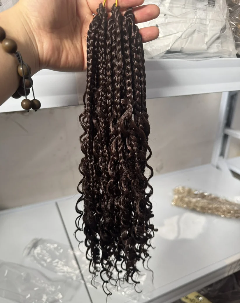 Capelli sintetici ricci bohémien da 10 pollici, confezione da 1, 13 ciocche, adatti per matrimoni e viaggi. - immagine 3