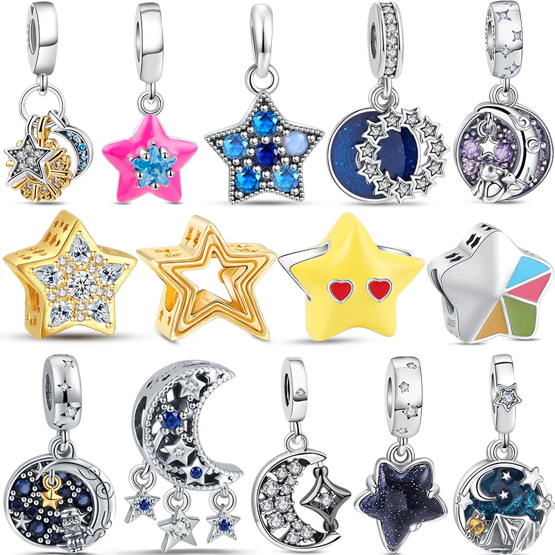 

Shining Star Series starfish Pendent Charms 925 Sterling Silver Fit Original Pandora Bracelet For Woman Fashion Beads Fine Gifts