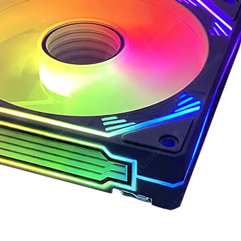 PC 컴퓨터 케이스 냉각 선풍기 유압 베어링, 데스크탑용 ARGB 섀시 라디에이터, 120mm 섀시 팬, 1800 RPM 4 핀 PWM, 5V 3 핀