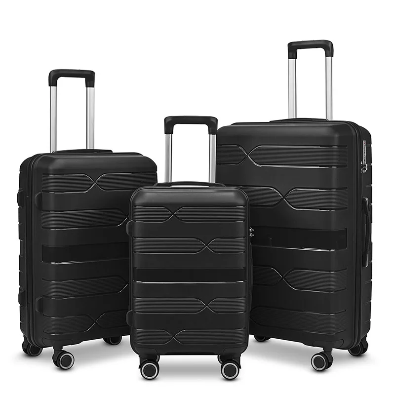 New 3PCS Pp Luggage Case Gift Password Suitcase 20/24/28 Inch Universal Wheel Boarding Check-In Bag