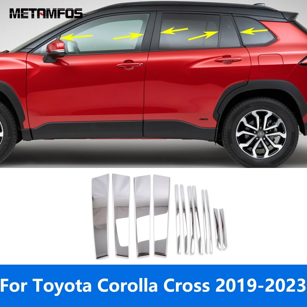 

Для Toyota Corolla Cross 2019 2020 2021 2022 2023 оконный центр B C столбик чехол отделка стикер аксессуары автостайлинг