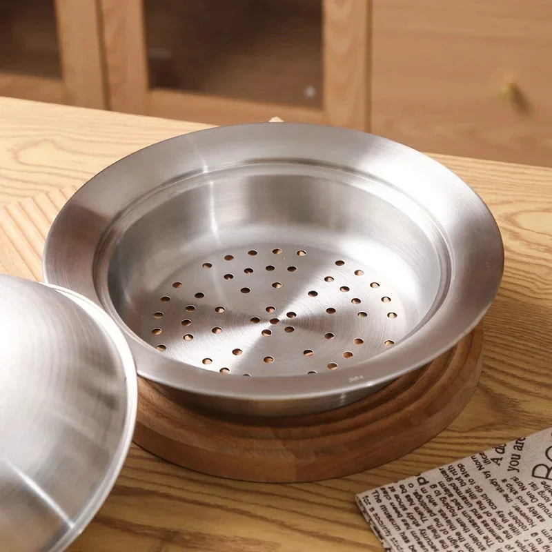 Hot Sale 304 stainless steel Pan with inner diameter 20-26cm flying saucer steamer tray steam grid plate steamer Steaming rack