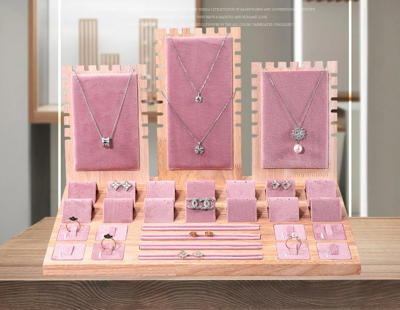 Jewelry Display Tray Set with Multiple Compartments for Necklace, Bracelet, Earrings &a... - SKU JDTS2123 - UGI Packaging