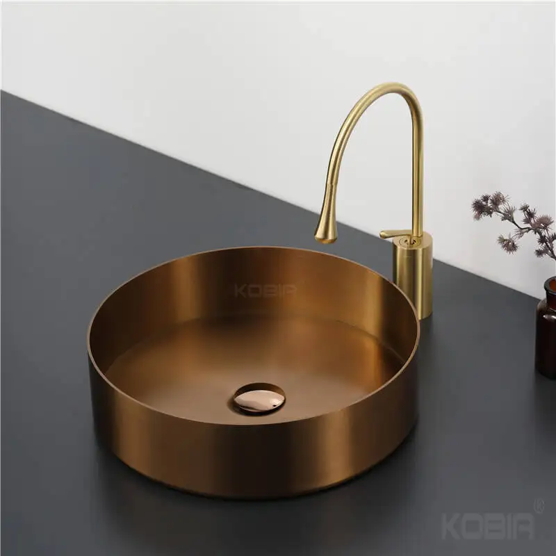 

Gold finished stainless steel water basin washroom stainless steel wash basin bathroom sink basin in stainless steel