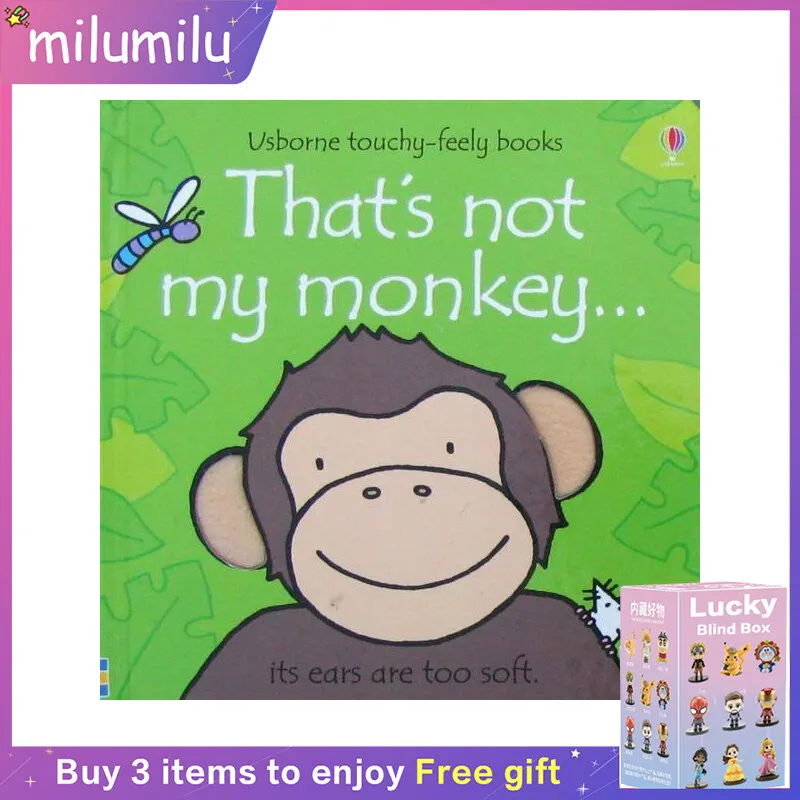 

MiluMilu Original English Book Usborne That's Not My Monkey Touch Children's Educational Toy Picture