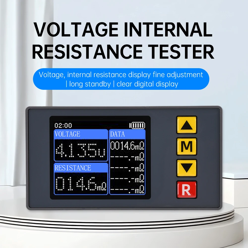 TS457 DC 5V Voltmeter Internal Resistance Tester Set Detector Voltage Meter AC 4-wire Method With Kelvin Clip Electrician Tools voltage tester resistance tester