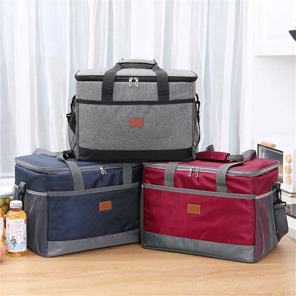 

Soft Cooler Bag with Hard Liner Large Insulated Picnic Lunch Bag Box Cooling Bag for Camping BBQ Family Outdoor Activities