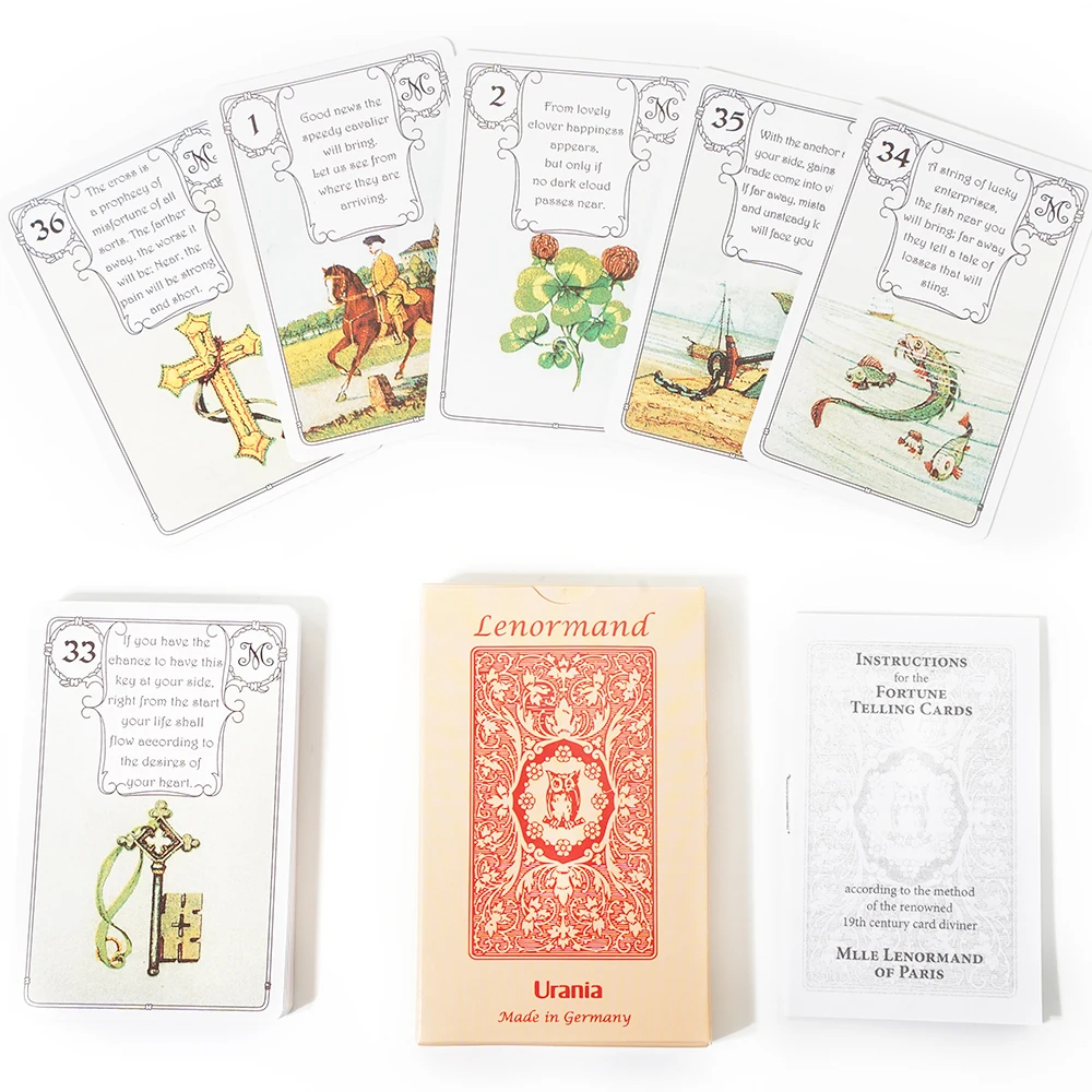 Lenormand Urania JMC Red Owl Tarot Deck Fortune Telling Cards Esoteric AGM Oracle Cards Friend Gift Tarot For Beginners 3