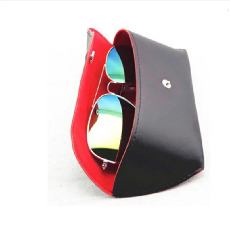 

The New Sunglasses Glasses Box Button Soft Bag Sunglasses Box Fashion Plain Packaging Storage