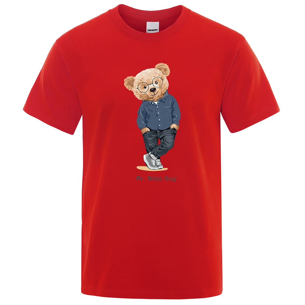 T-shirt homme gentleman teddy bear oversized en coton_voghion.com