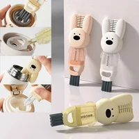 Rabbit Shaped Cup Lid Brush 4 In 1 Insulation Water Cup Brush Milk Bottle Nipple Cup Mouth Gap Cleaning Brush 1