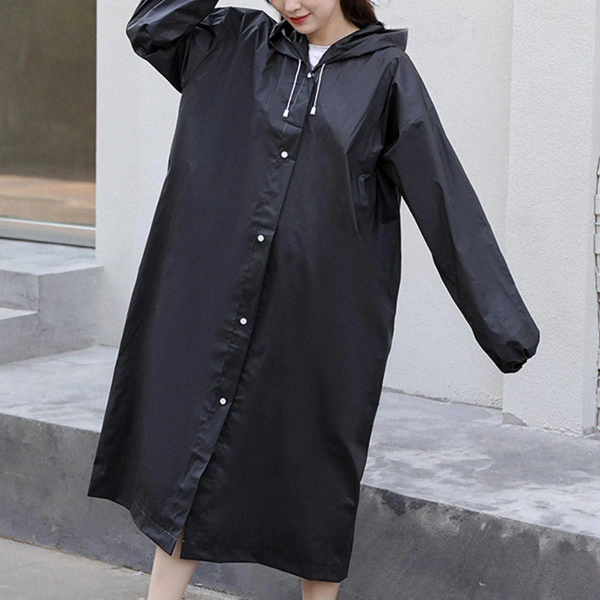 Adult men and women thickened non-disposable one-piece raincoat outdoor travel protection lightweight poncho raincoat poncho