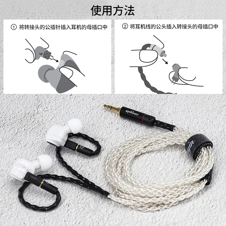 para Adaptador Mmcx 0.78 mm Pinos para m1 m2 Zx1 Wtd3 Fone de Ouvido Estéreo Faça Você Mesmo Par 3.5 mm - Image 5