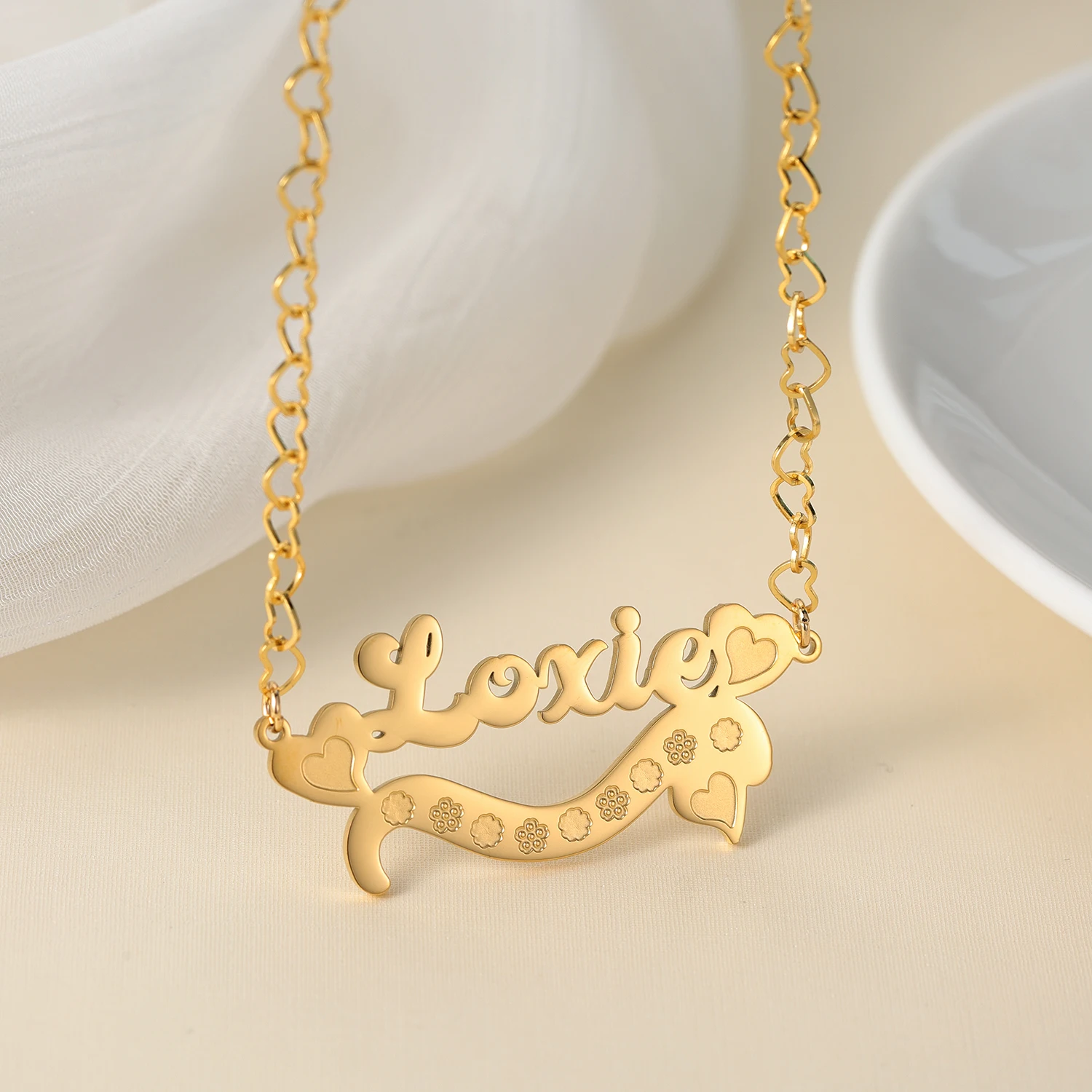 18K Gold Custom Name Necklace