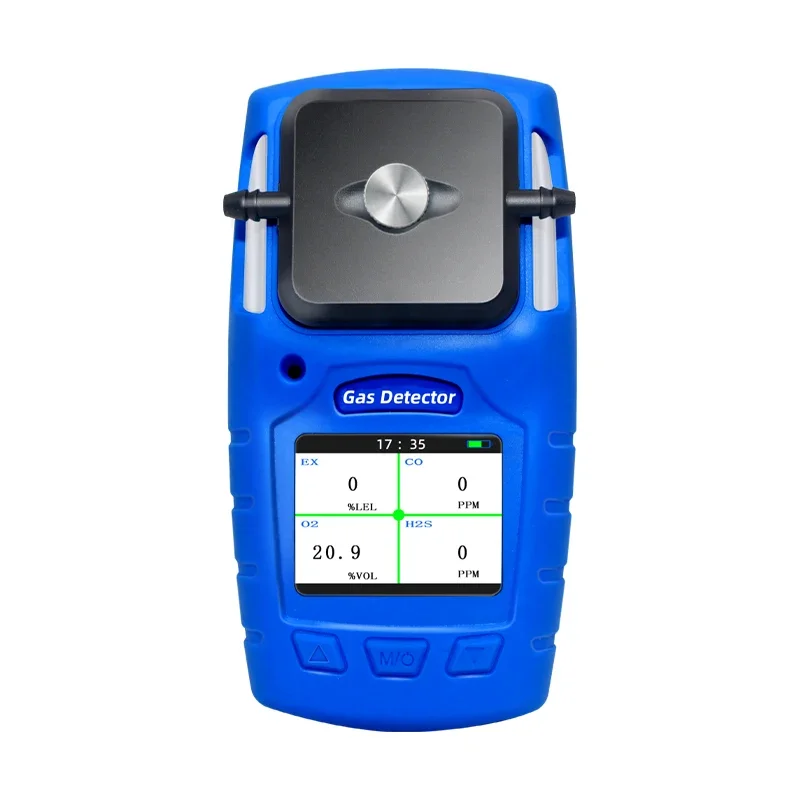 

4 in 1 portable Multi flue gas leak detector biogas analyzer with external sampling pump