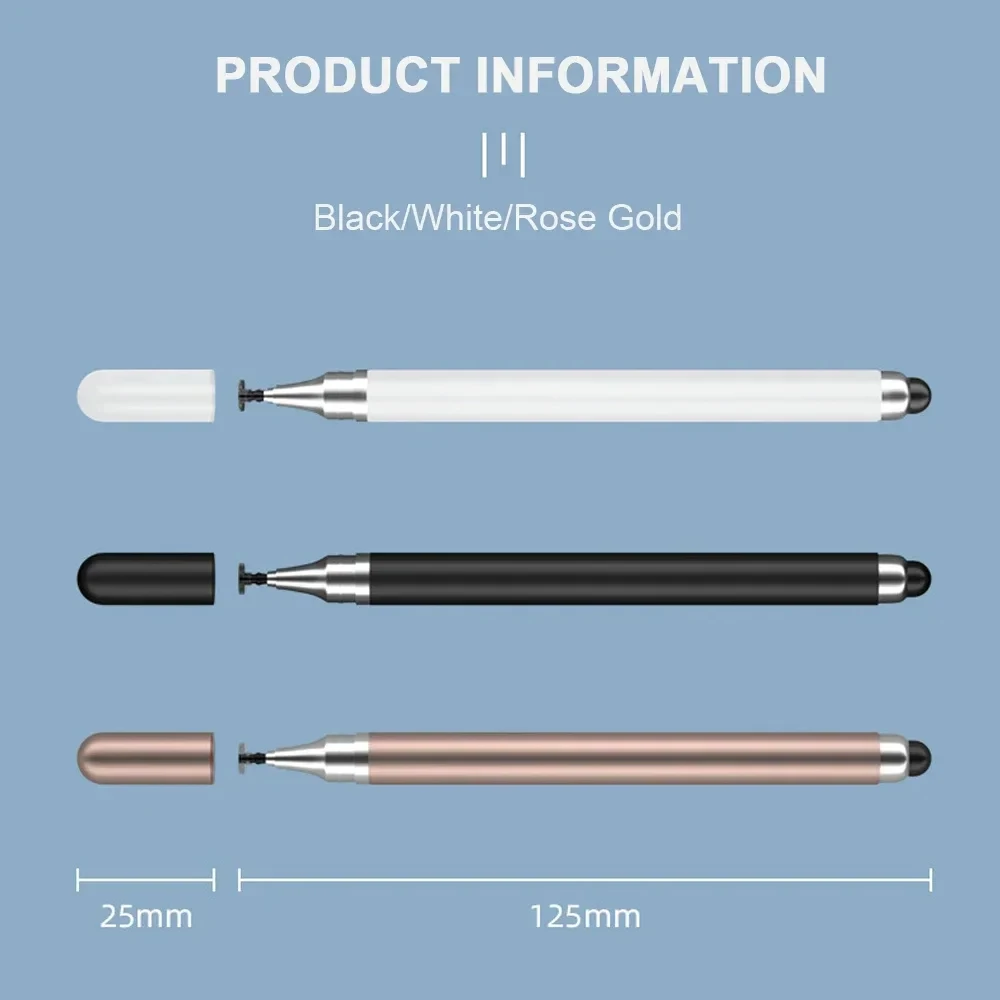 Tablet stylus pen 2 in 1 double headed high sensitivity replaceable nib for tablet and phone