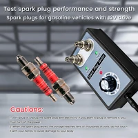 Adjustable Dual Hole Sparking Plug Tester Spark Tester Diagnostic Tool for Car Motorcycle Ignition Coil Checker Spark Detector 2