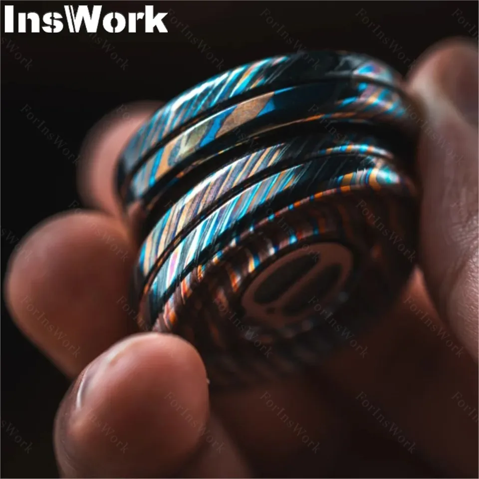 Lautie edc zircti-大人のための金属製のフィジェットのおもちゃ,茶色