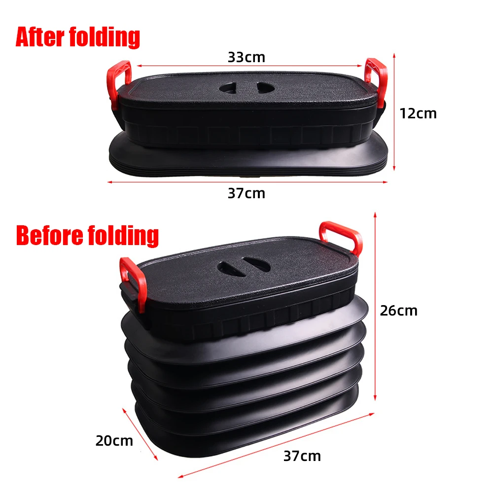 Folding Bucket Car Rubbish Bin 18L Shrinkable Bucket For Cars Washing Tool Outdoor Fishing Storage Container Trunk Organizer