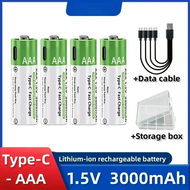 2025NEW Lithium-Ion Battery Type-C Rechargeable High-Capacity Battery AA&AAA Battery For remote control, mouse, electric toys - Image 15