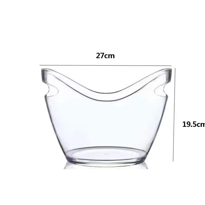 Clear Ice Bucket Beverage Tub Hot Transparent Cooling Large Ice Bucket For Wine Champagne Bar Supplies for Family reunion