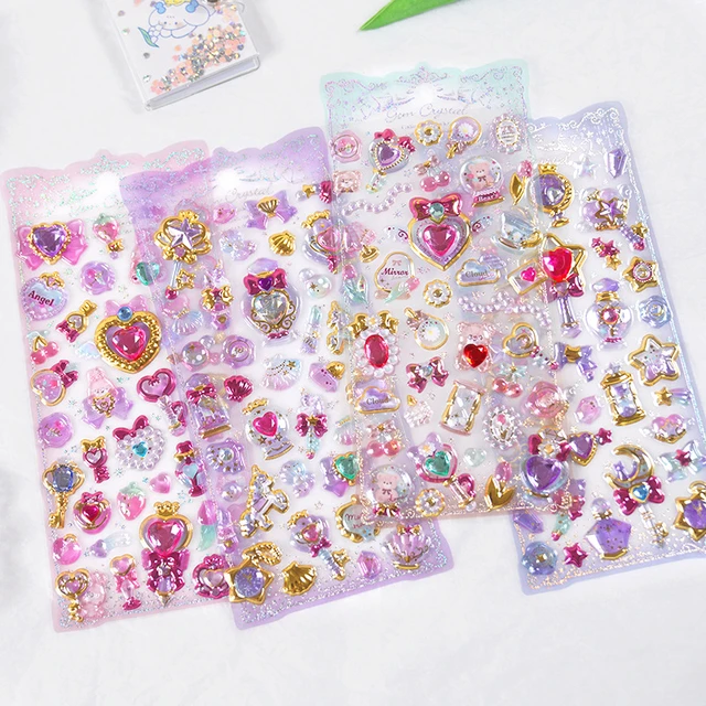 4 pcs/lot Kawaii Colorful Hearts 3D Puffy Stickers Aesthetic Scrapbooking  Diy Journal Stationery Sticker Deco Art Supplies Gift - AliExpress