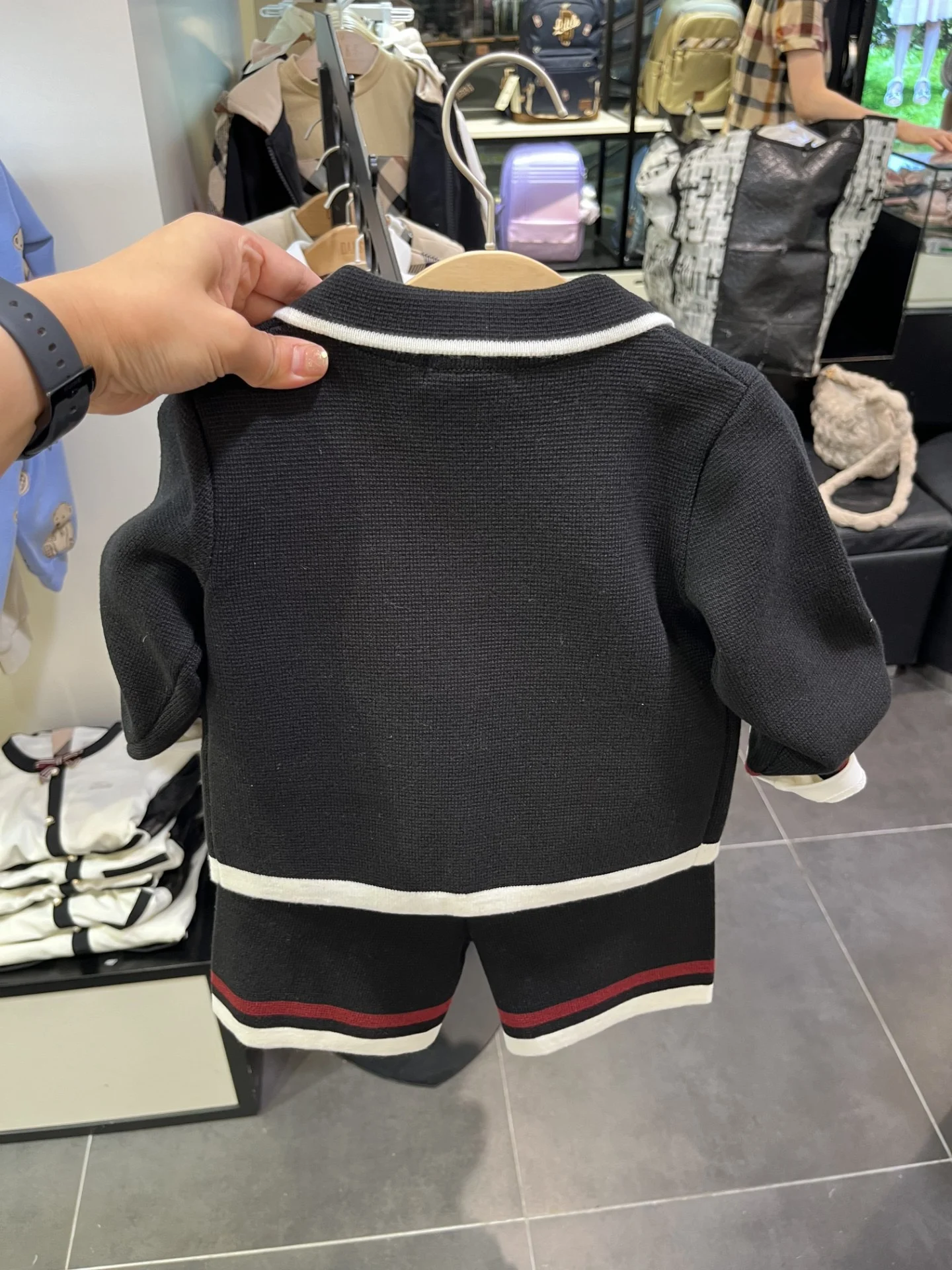 سترة محبوكة أنيقة وبنطلون بخمس نقاط تفصيلية، طقم فاخر للأولاد، ملابس قطنية غير رسمية للربيع والخريف للأطفال