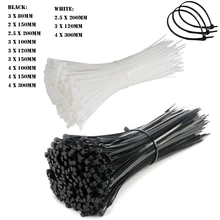 

50/100pcs Self locking plastic nylon cable tie black cable tie fastening ring Self-Locking industrial cable tie cable tie set