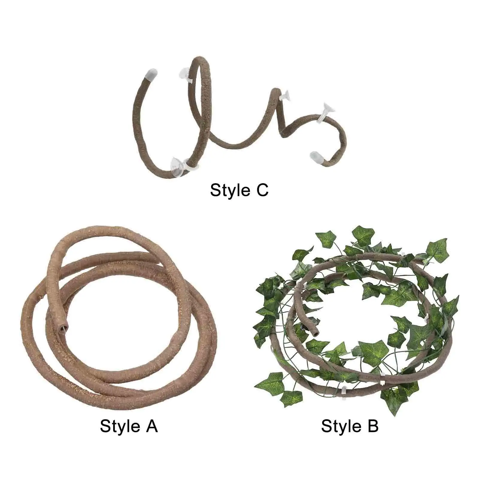 Reptile Vines for Terrarium Decor for Climbing Habitat Decor Amphibians Vine Bearded Dragon Leopard Gecko Chameleon