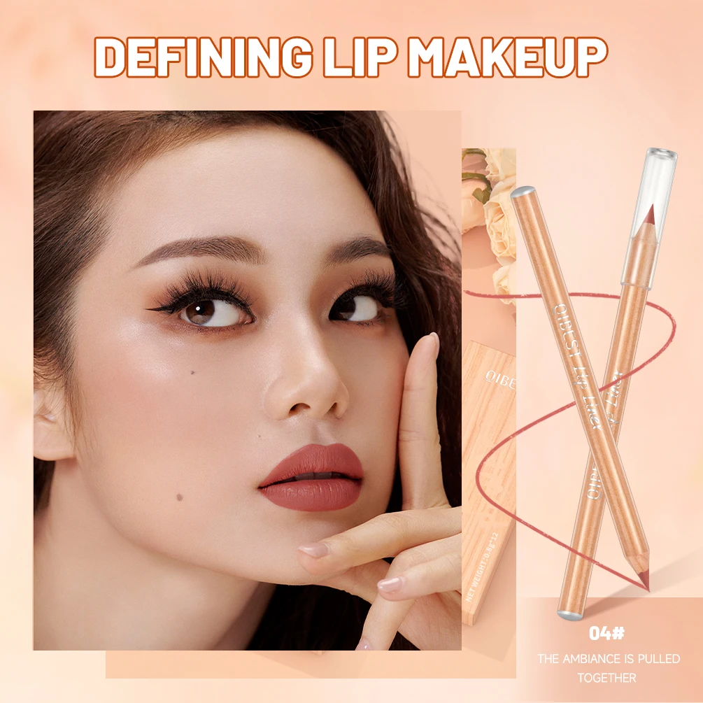 12Pcs/Set Matte Lip Liner Pencil Lip Outline Contouring Lasting Lipstick High Pigment Not Easy Fade Velvet Fine Lipliner