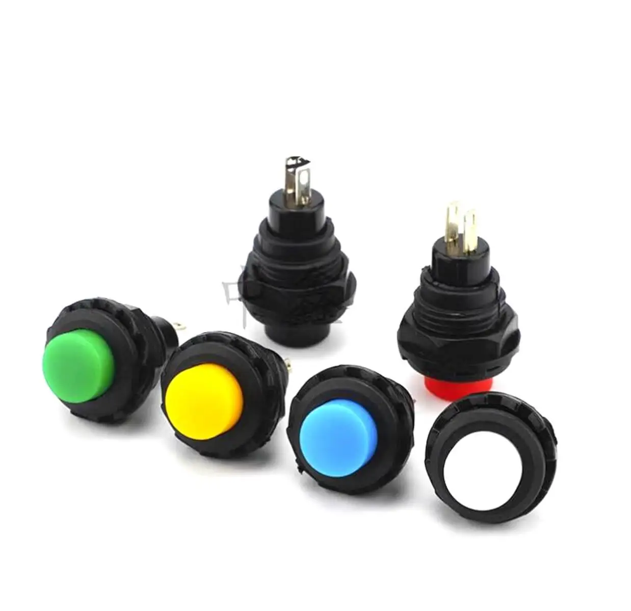 (2) 12Mm Foro 2 Pin Spst Push To On Interruttore A Pulsante Momentaneo R13-502 2A 125Vac